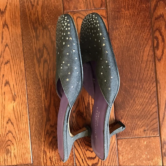 Retro 90s A Marinelli Jean Stud square toe heel - Picture 4 of 6